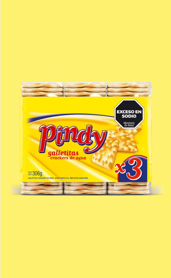 Pindy galletitas crackers de agua